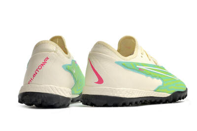 Men's Nike React Phantom GX Pro TF Artificial Turf Low-Tops Football Shoes - Green/Beige/Black