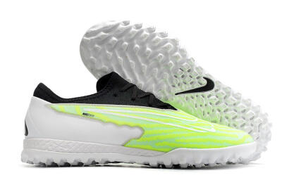 Men's Nike React Phantom GX Pro TF Artificial Turf Low-Tops Football Shoes - Green/Black/White