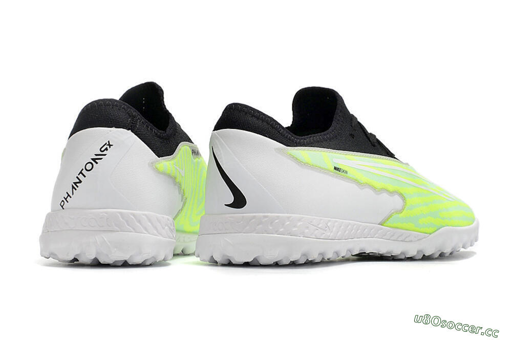 Men's Nike React Phantom GX Pro TF Artificial Turf Low-Tops Football Shoes - Green/Black/White 6