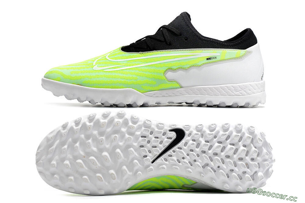 Men's Nike React Phantom GX Pro TF Artificial Turf Low-Tops Football Shoes - Green/Black/White 1