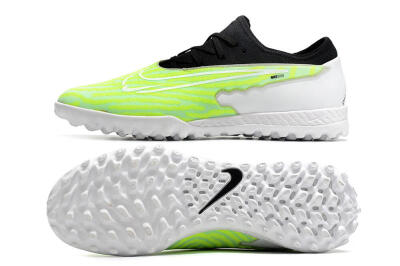 Men's Nike React Phantom GX Pro TF Artificial Turf Low-Tops Football Shoes - Green/Black/White