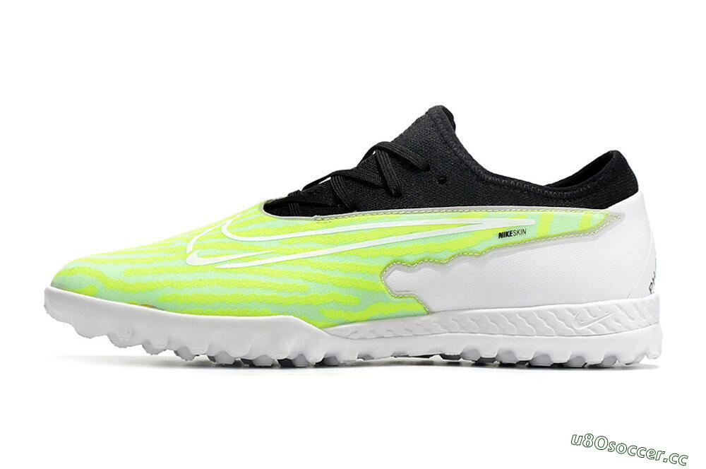Men's Nike React Phantom GX Pro TF Artificial Turf Low-Tops Football Shoes - Green/Black/White 0