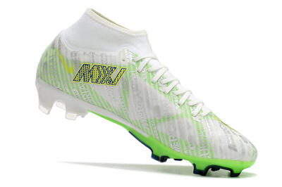 Men's Nike Air Zoom Mercurial Superfly 9 Academy FG Firm Ground High-Tops Football Boots - White/Green/Yellow