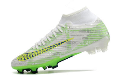 Men's Nike Air Zoom Mercurial Superfly 9 Academy FG Firm Ground High-Tops Football Boots - White/Green/Yellow