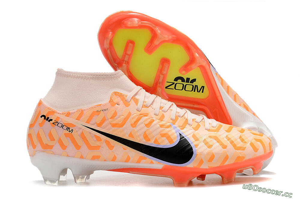 Men's Nike Air Zoom Mercurial Superfly 9 Academy FG Firm Ground High-Tops Football Boots - Orange/Black/Purple 2