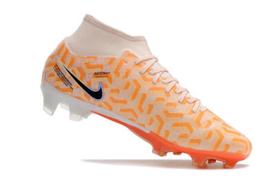 Men's Nike Air Zoom Mercurial Superfly 9 Academy FG Firm Ground High-Tops Football Boots - Orange/Black/Purple