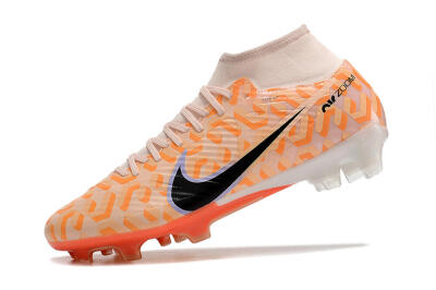 Men's Nike Air Zoom Mercurial Superfly 9 Academy FG Firm Ground High-Tops Football Boots - Orange/Black/Purple