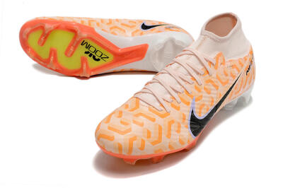 Men's Nike Air Zoom Mercurial Superfly 9 Academy FG Firm Ground High-Tops Football Boots - Orange/Black/Purple