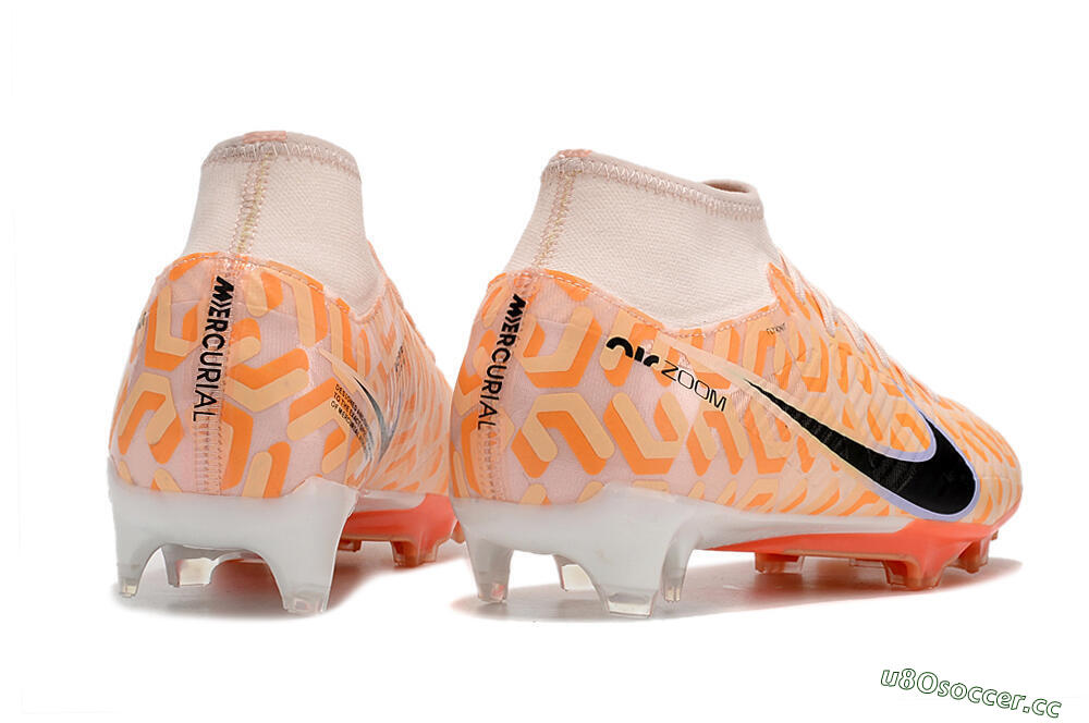 Men's Nike Air Zoom Mercurial Superfly 9 Academy FG Firm Ground High-Tops Football Boots - Orange/Black/Purple 6