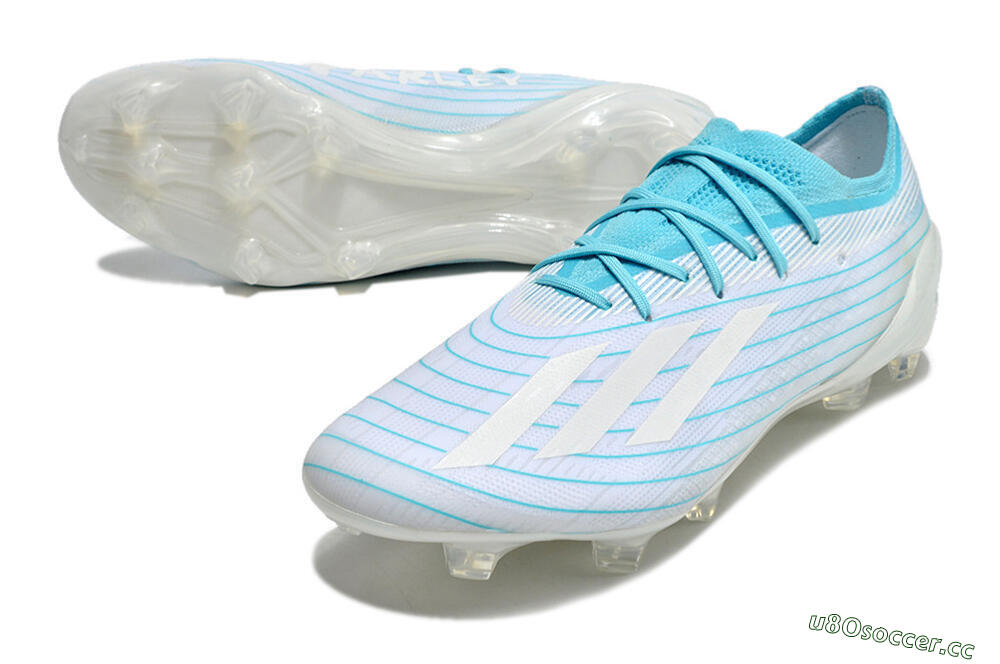 Men's Adidas X Speedportal.1 TF Firm Ground Low-Tops Football Boots - White/Blue 3