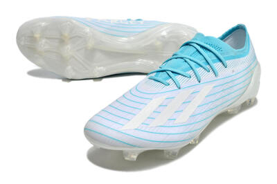 Men's Adidas X Speedportal.1 TF Firm Ground Low-Tops Football Boots - White/Blue