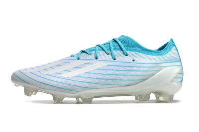 Men's Adidas X Speedportal.1 TF Firm Ground Low-Tops Football Boots - White/Blue