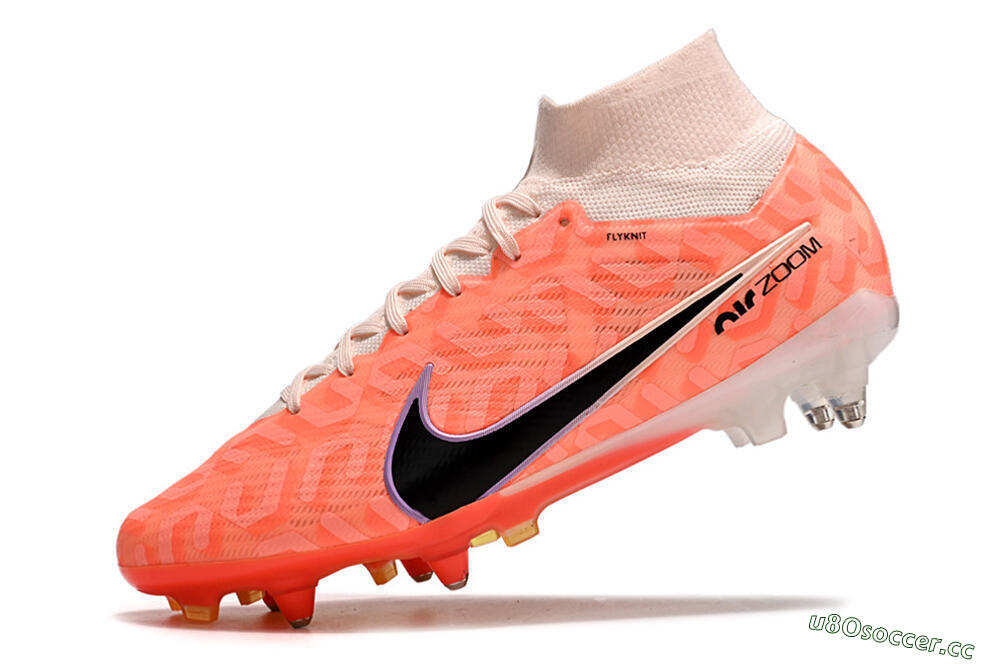 Men's Nike Air Zoom Mercurial Superfly 9 Elite SG Soft Ground Low-Tops Football Boots - Orange/Black/Purple 5