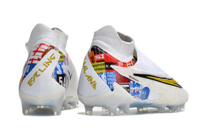 Men's Harry Kane x Nike Phantom GX DF Elite FG Firm Ground Low-Tops Football Boots - White/Gold/Blue