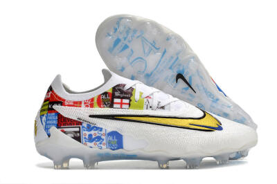 Men's Harry Kane x Nike Phantom GX Elite FG Firm Ground Low-Tops Football Boots - White/Gold/Blue