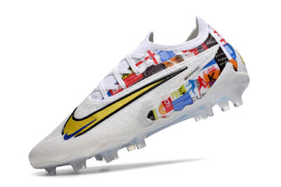 Men's Harry Kane x Nike Phantom GX Elite FG Firm Ground Low-Tops Football Boots - White/Gold/Blue
