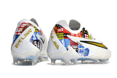 Men's Harry Kane x Nike Phantom GX Elite FG Firm Ground Low-Tops Football Boots - White/Gold/Blue