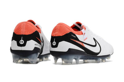 Men's Nike Tiempo Legend 10 Elite FG Firm Ground Low-Tops Football Boots - White/Black/Red