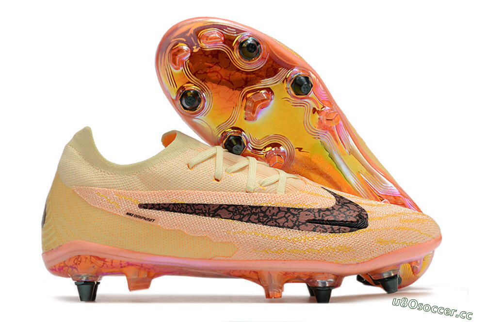 Men's Nike Phantom GX Elite SG Soft Ground Low-Tops Football Boots - Yellow/Black/Orange 2