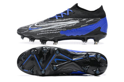 Men's Nike Phantom GX Elite FG Firm Ground Low-Tops Football Boots - Black/White/Blue