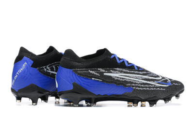 Men's Nike Phantom GX Elite FG Firm Ground Low-Tops Football Boots - Black/White/Blue