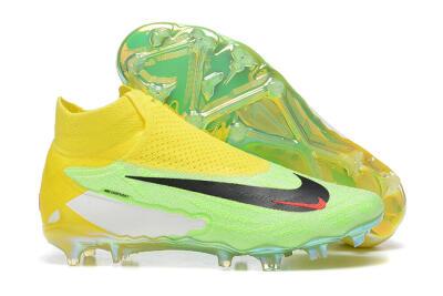 Men's Nike Phantom GX Elite DF FG Firm Ground High-Tops Football Boots - Green/Yellow/Black