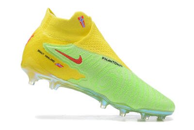 Men's Nike Phantom GX Elite DF FG Firm Ground High-Tops Football Boots - Green/Yellow/Black