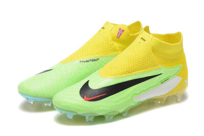 Men's Nike Phantom GX Elite DF FG Firm Ground High-Tops Football Boots - Green/Yellow/Black