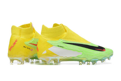 Men's Nike Phantom GX Elite DF FG Firm Ground High-Tops Football Boots - Green/Yellow/Black