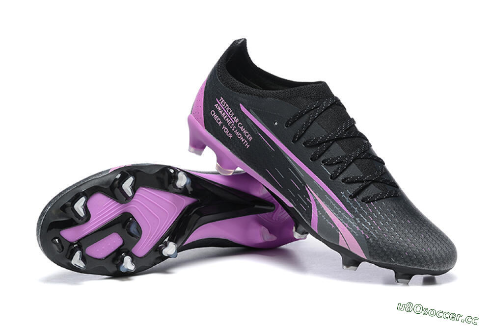 Men's Puma Ultra Ultimate FG Firm Ground Low-Tops Football Boots - Black/Purple 4
