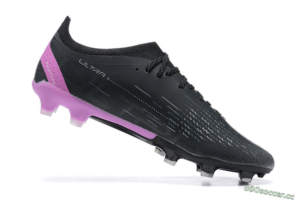 Men's Puma Ultra Ultimate FG Firm Ground Low-Tops Football Boots - Black/Purple 6