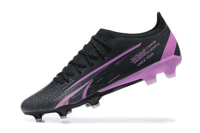 Men's Puma Ultra Ultimate FG Firm Ground Low-Tops Football Boots - Black/Purple