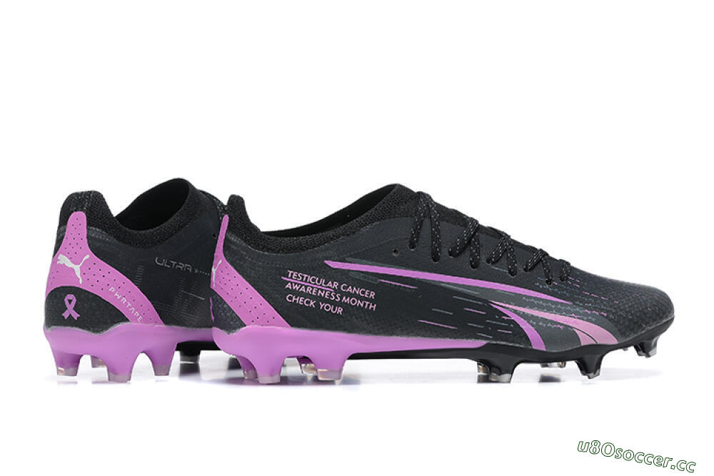 Men's Puma Ultra Ultimate FG Firm Ground Low-Tops Football Boots - Black/Purple 8