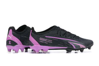 Men's Puma Ultra Ultimate FG Firm Ground Low-Tops Football Boots - Black/Purple