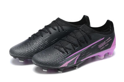 Men's Puma Ultra Ultimate FG Firm Ground Low-Tops Football Boots - Black/Purple