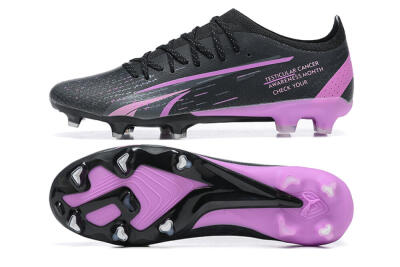 Men's Puma Ultra Ultimate FG Firm Ground Low-Tops Football Boots - Black/Purple