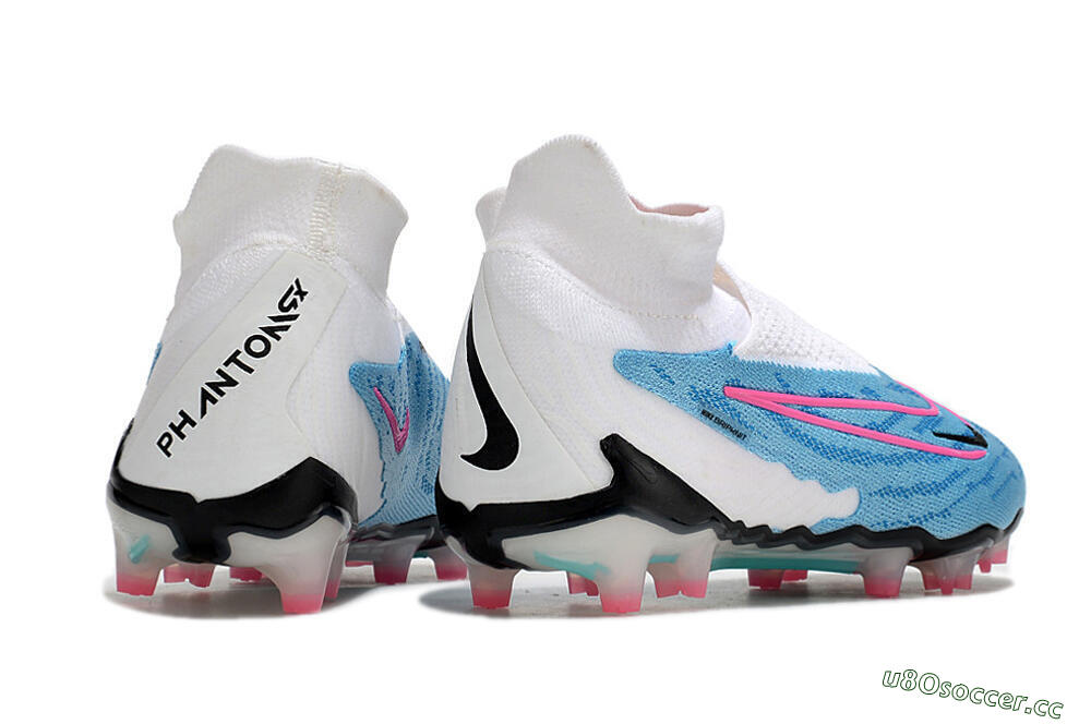 Men's Nike Phantom GX Elite DF FG Firm Ground High-Tops Football Boots - Blue/Pink/White 6