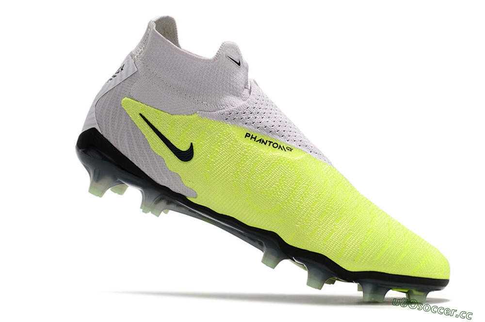 Men's Nike Phantom GX Elite DF FG Firm Ground High-Tops Football Boots - Green/Black/White 4