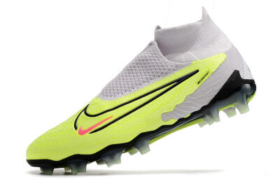 Men's Nike Phantom GX Elite DF FG Firm Ground High-Tops Football Boots - Green/Black/White