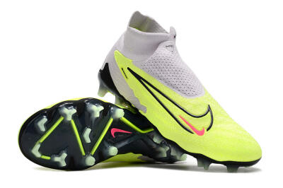 Men's Nike Phantom GX Elite DF FG Firm Ground High-Tops Football Boots - Green/Black/White