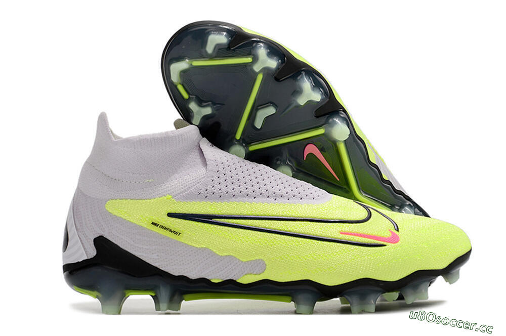 Men's Nike Phantom GX Elite DF FG Firm Ground High-Tops Football Boots - Green/Black/White 2