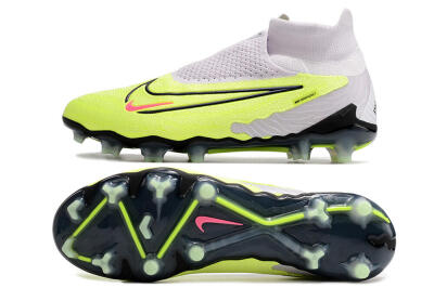 Men's Nike Phantom GX Elite DF FG Firm Ground High-Tops Football Boots - Green/Black/White