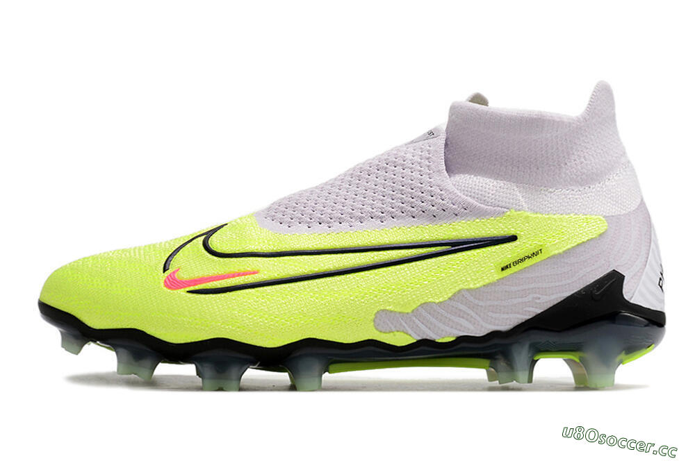 Men's Nike Phantom GX Elite DF FG Firm Ground High-Tops Football Boots - Green/Black/White 0