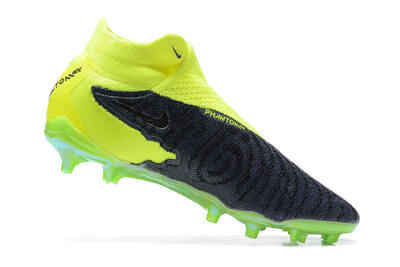 Men's Nike Phantom GX Elite DF FG Firm Ground High-Tops Football Boots - Black/Green
