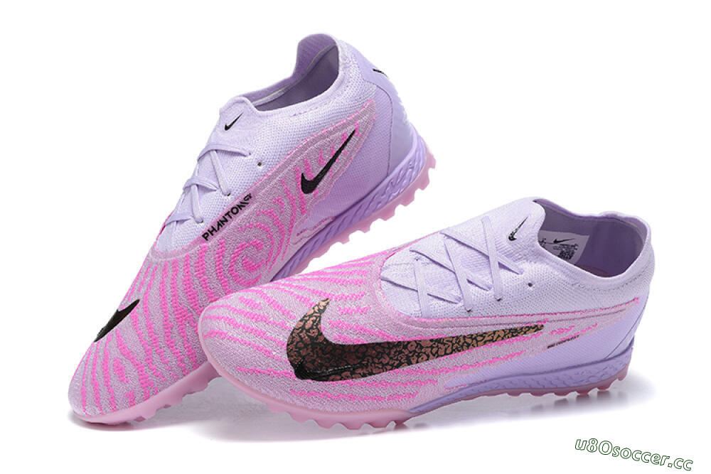 Men's Nike Phantom GX Elite TF Artificial Turf Low-Tops Football Shoes - Purple/Pink/Black 5