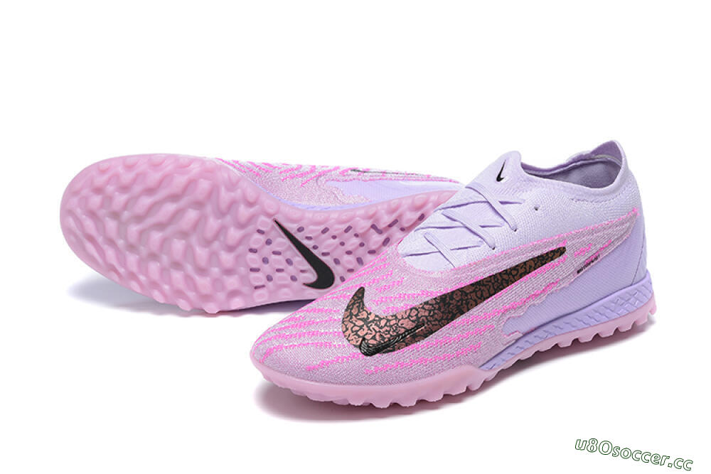 Men's Nike Phantom GX Elite TF Artificial Turf Low-Tops Football Shoes - Purple/Pink/Black 3