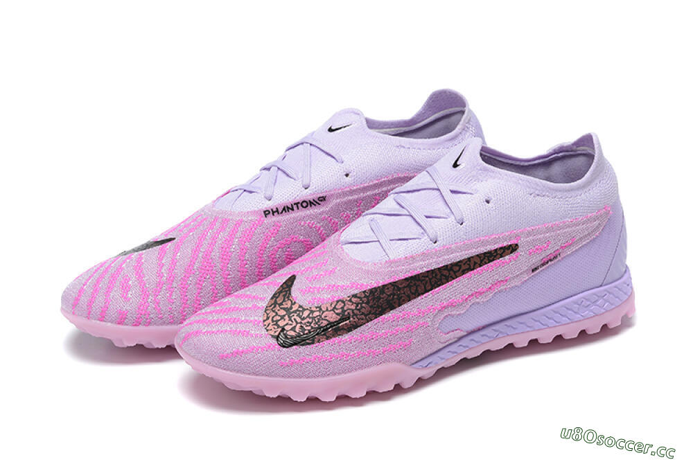 Men's Nike Phantom GX Elite TF Artificial Turf Low-Tops Football Shoes - Purple/Pink/Black 9