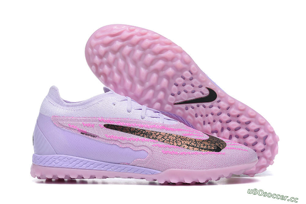 Men's Nike Phantom GX Elite TF Artificial Turf Low-Tops Football Shoes - Purple/Pink/Black 2