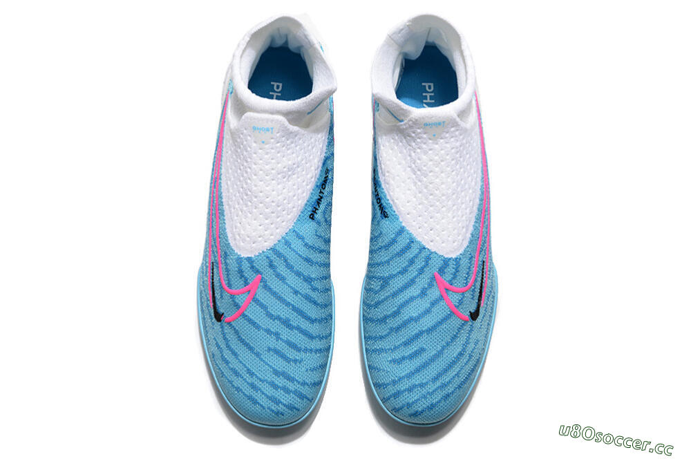 Unisex Nike Phantom GX Elite DF TF Artificial Turf High-Tops Football Shoes - Blue/Pink/White 4