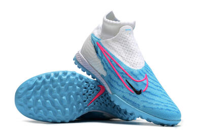 Unisex Nike Phantom GX Elite DF TF Artificial Turf High-Tops Football Shoes - Blue/Pink/White